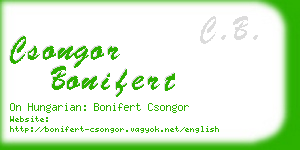 csongor bonifert business card